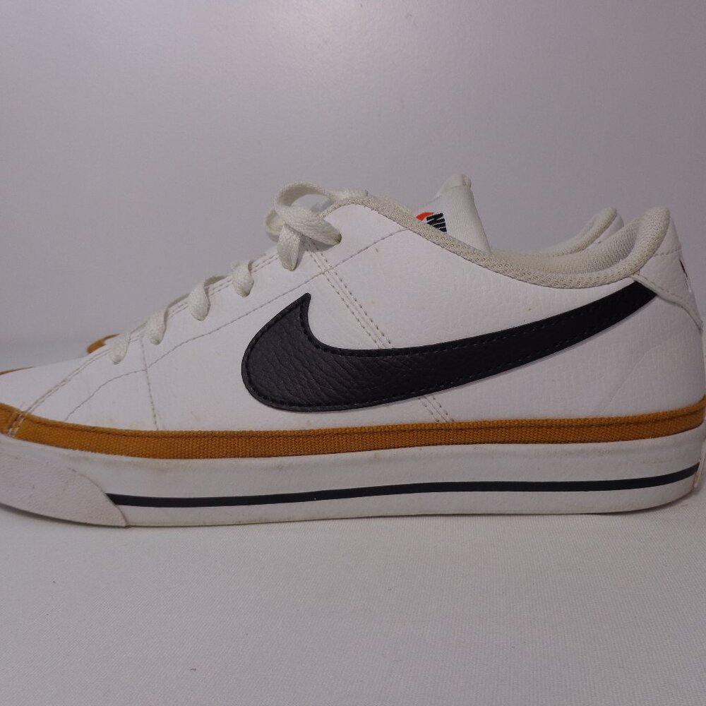 Nike Court Legacy Leather‎ Shoes White Black DH3162-100 Sneakers Men's Size 8.5